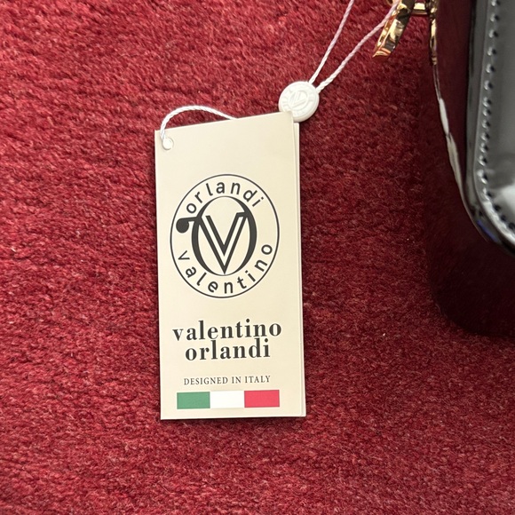 Valentino Orlandi Glossy Black and Gold Studded Crossbody - Picture 6 of 7